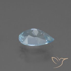 Topacio Azul Suizo natural de 1.53 ct, En forma de pera, VVS-VS