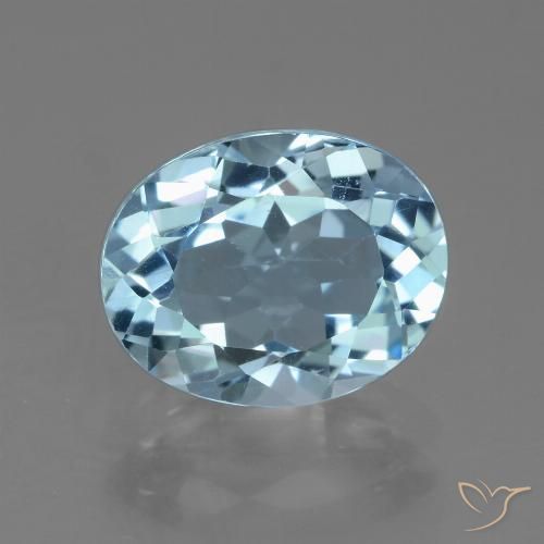 Topacio Azul Cielo natural de 3.29 ct, Corte Óvalo, VVS
