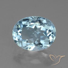 Topacio Azul Cielo natural de 3.29 ct, Corte Óvalo, VVS
