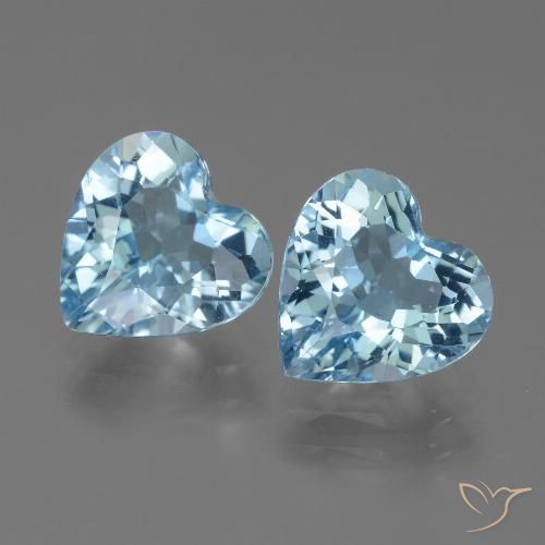 5.51ctw Natural Azul Cielo Topacio, Corazón, VVS
