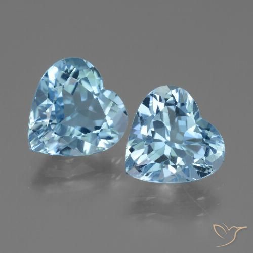 5.57ctw Natural Azul Suizo Topacio, Corazón, VVS-VS