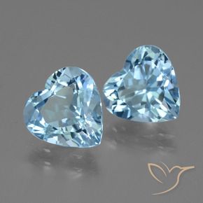 Gemas de Topacio Azul Suizo natural de 5.57 ct, Corazón, VVS-VS