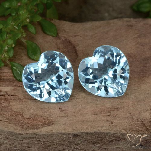 6.45ctw Natural Azul Cielo Topacio, Corazón, VS