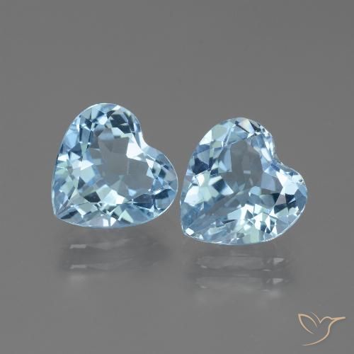 5.44ctw Natural Azul Cielo Topacio, Corazón, VVS