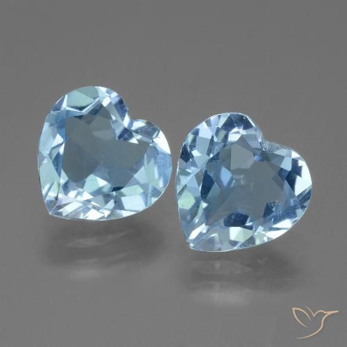 5.61ctw Natural Azul Suizo Topacio, Corazón, VVS