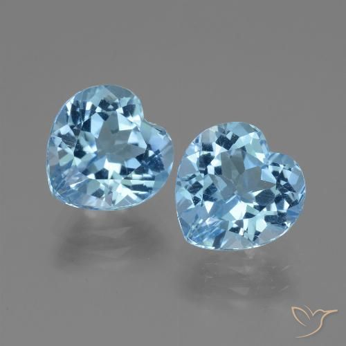 6.51ctw Natural Azul Cielo Topacio, Corazón, VVS
