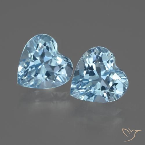 6.27ctw Natural Azul Cielo Topacio, Corazón, VVS-VS