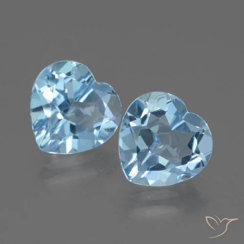 5.63ctw Natural Azul Cielo Topacio, Corazón, VVS