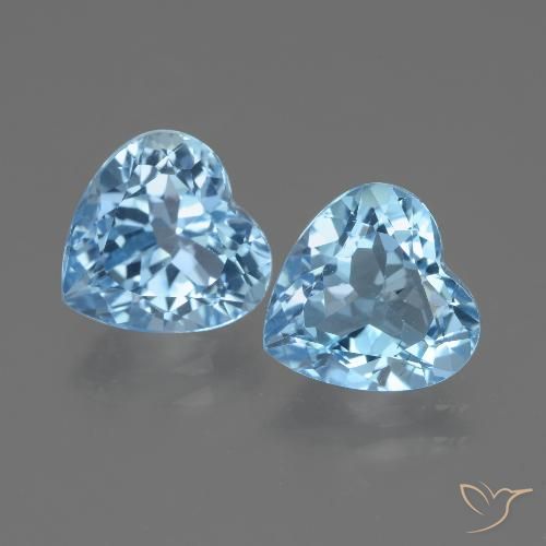 6.47ctw Natural Azul Cielo Topacio, Corazón, VVS-VS