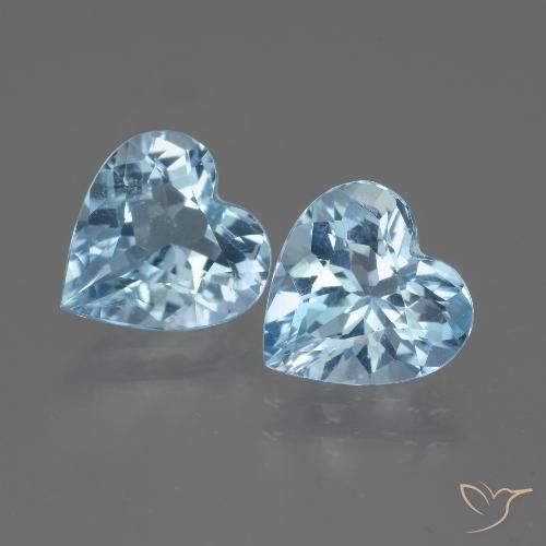 5.69ctw Natural Azul Cielo Topacio, Corazón, VS