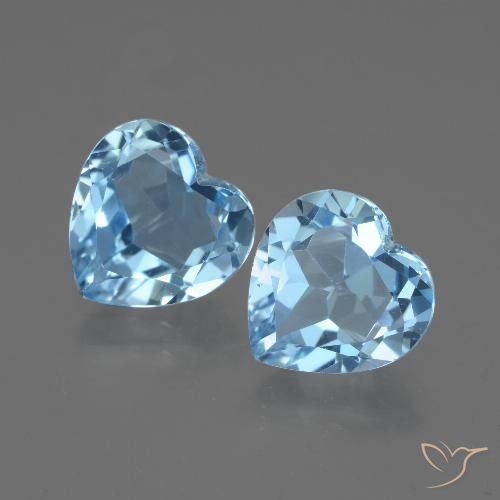 5.91ctw Natural Azul Cielo Topacio, Corazón, VVS