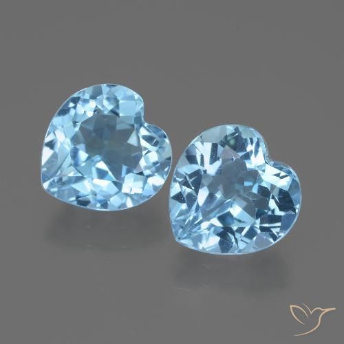 6.06ctw Natural Azul Cielo Topacio, Corazón, VVS