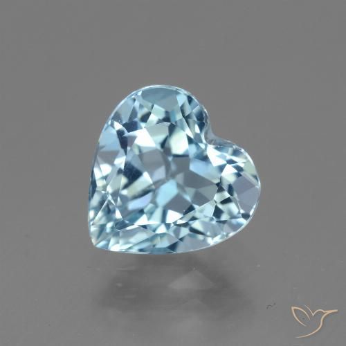 2.83ct Natural Azul Cielo Topacio, Corazón, VVS