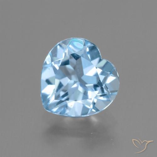 2.90ct Natural Azul Cielo Topacio, Corazón, VVS