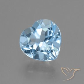 Topacio Azul Cielo natural de 2.90 ct, Corazón, VVS
