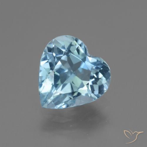 2.91ct Natural Azul Cielo Topacio, Corazón, VVS