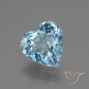 Topacio Azul Cielo natural de 2.91 ct, Corazón, VVS