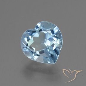 Topacio Azul Cielo natural de 3.03 ct, Corazón, VVS