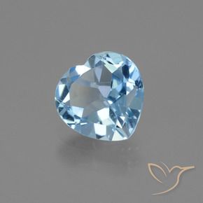 Topacio Azul Cielo natural de 2.84 ct, Corazón, VS