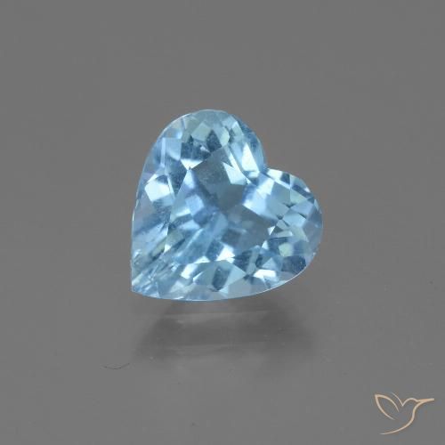 2.63ct Natural Azul Cielo Topacio, Corazón, VS