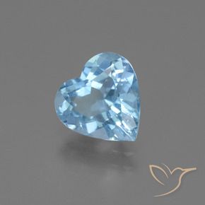 Topacio Azul Cielo natural de 2.63 ct, Corazón, VS