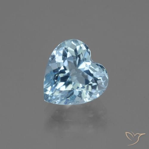 3.18ct Natural Azul Cielo Topacio, Corazón, VVS