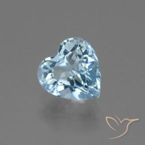 Topacio Azul Cielo natural de 3.18 ct, Corazón, VVS