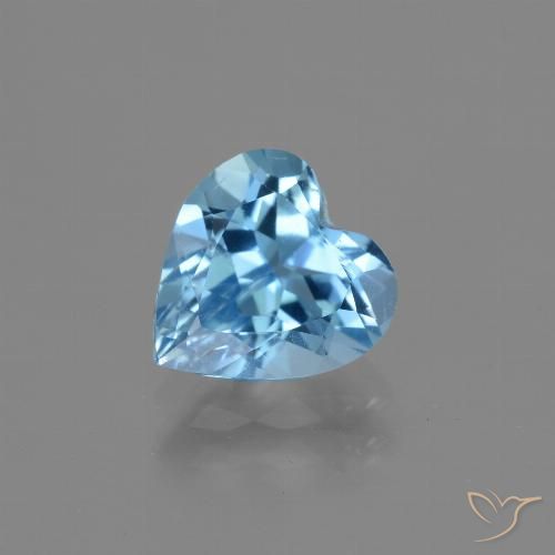 2.67ct Natural Azul Suizo Topacio, Corazón, VS
