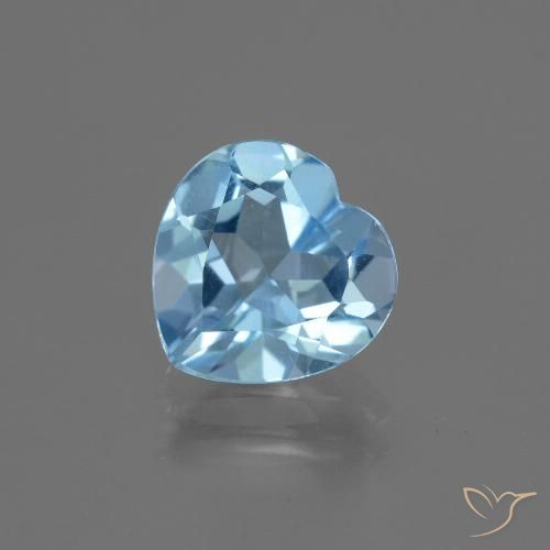 2.74ct Natural Azul Cielo Topacio, Corazón, VVS