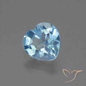 Topacio Azul Cielo natural de 2.74 ct, Corazón, VVS