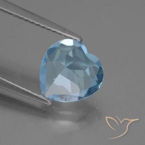 Topacio Azul Cielo natural de 2.74 ct, Corazón, VVS