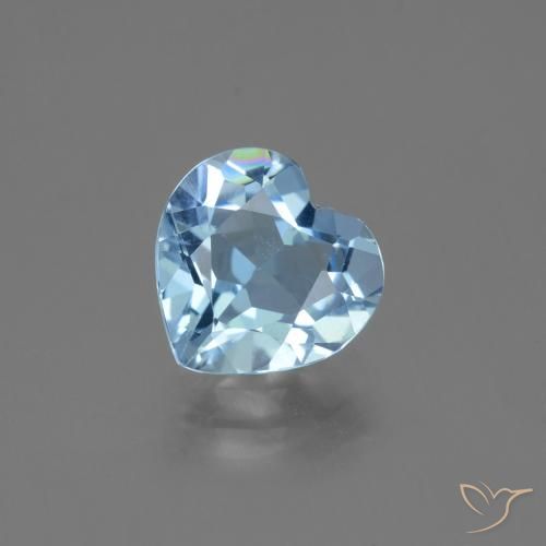 2.53ct Natural Azul Suizo Topacio, Corazón, VVS