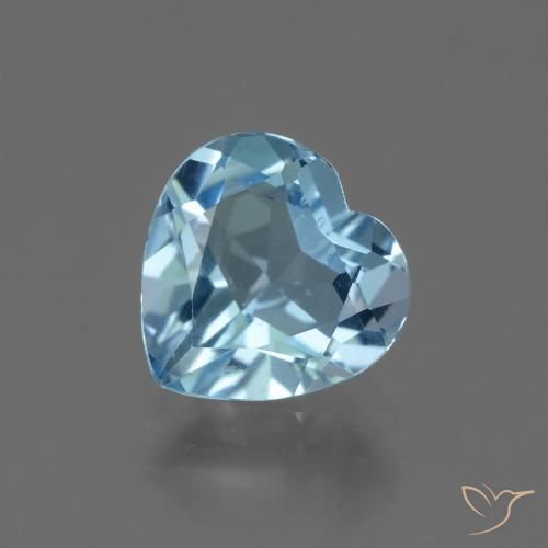 2.76ct Natural Azul Suizo Topacio, Corazón, VVS
