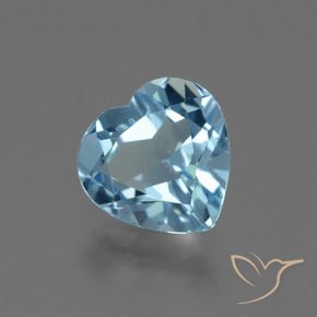 Topacio Azul Suizo natural de 2.76 ct, Corazón, VVS