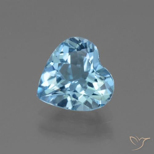 2.44ct Natural Azul Cielo Topacio, Corazón, VVS