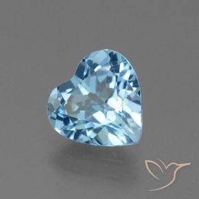 Topacio Azul Cielo natural de 2.44 ct, Corazón, VVS