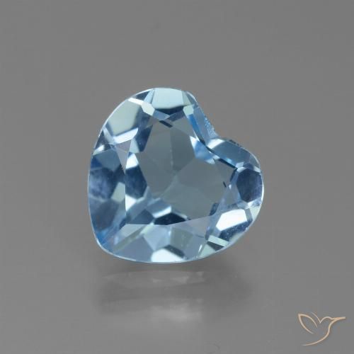 2.58ct Natural Azul Suizo Topacio, Corazón, VVS