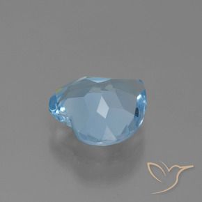 Topacio Azul Suizo natural de 2.58 ct, Corazón, VVS