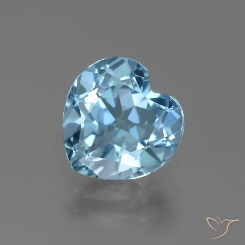 3.11ct Natural Azul Cielo Topacio, Corazón, VVS