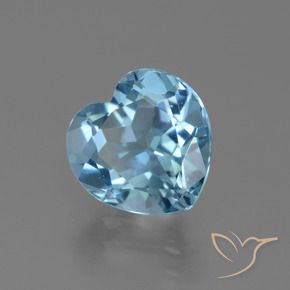 Topacio Azul Cielo natural de 3.11 ct, Corazón, VVS