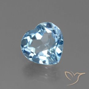Topacio Azul Cielo natural de 2.72 ct, Corazón, VVS