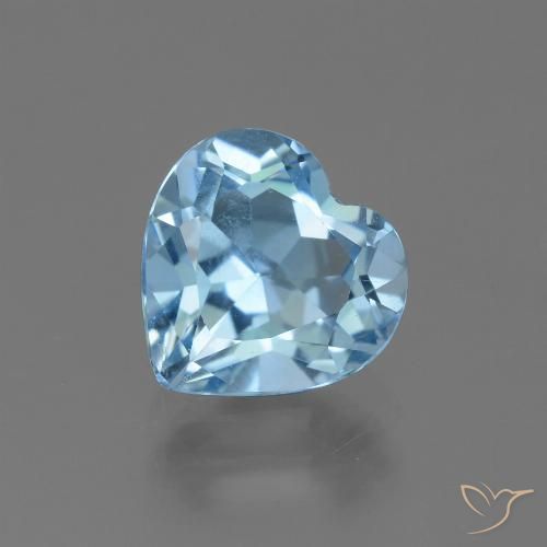 3.08ct Natural Azul Cielo Topacio, Corazón, VVS