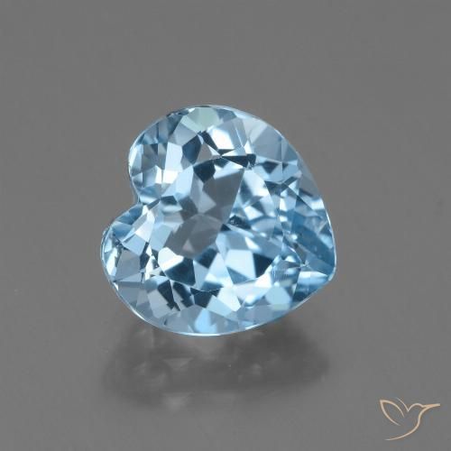 3.19ct Natural Azul Cielo Topacio, Corazón, VVS