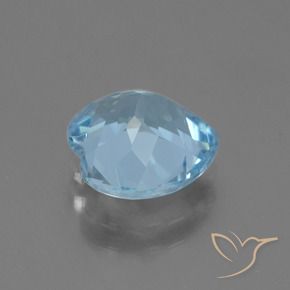 Topacio Azul Suizo natural de 3.11 ct, Corazón, VVS