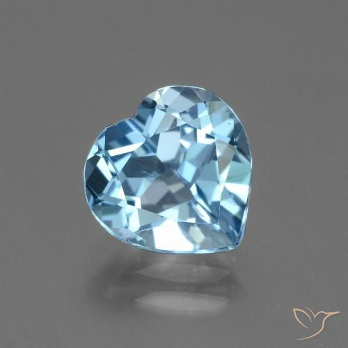 2.71ct Natural Azul Cielo Topacio, Corazón, VVS