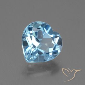 Topacio Azul Cielo natural de 2.71 ct, Corazón, VVS