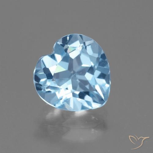 3.01ct Natural Azul Cielo Topacio, Corazón, VVS