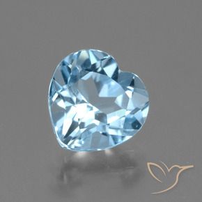 Topacio Azul Cielo natural de 3.01 ct, Corazón, VVS