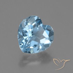 Topacio Azul Cielo natural de 2.94 ct, Corazón, VVS