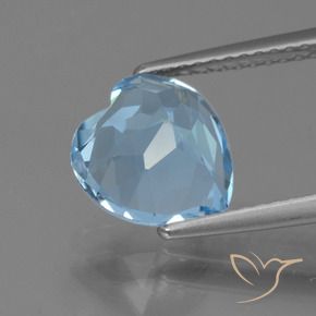 Topacio Azul Cielo natural de 2.94 ct, Corazón, VVS